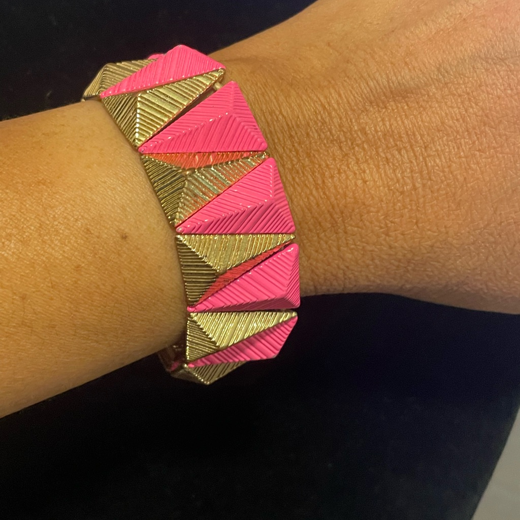 Other Stories Pink And Gold Geometric Bracelet 15$